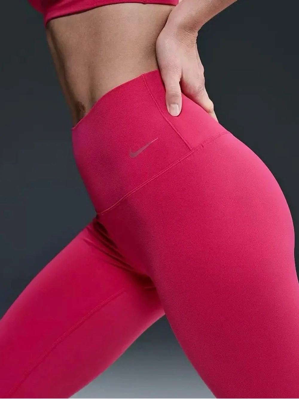 Nike Zenvy High-Waisted 7/8 Leggings Sz S Hot Pink Gentle Support Pants